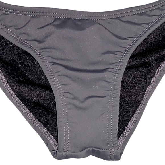NWOT PAKALOHA Puamana Ruched Bottom Scrunch Butt Graphite Bikini Bottoms Small - Picture 5 of 11